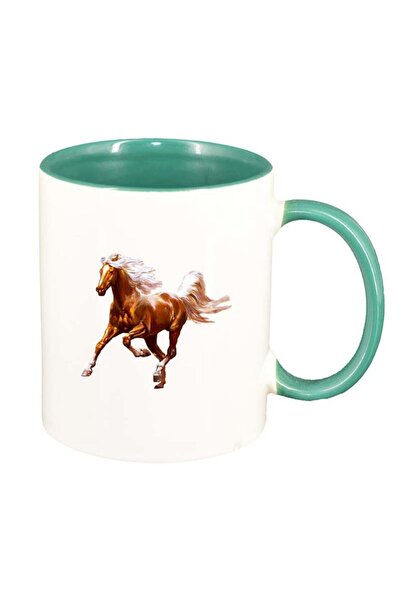 INOVATIX Cana alba personalizata, Cal, interior verde, D198, INOVATIX®. 330ml