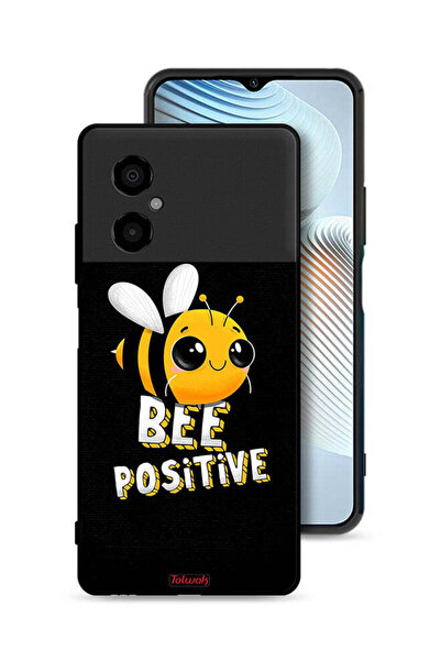 Tolwak Xiaomi Poco M4 5G Protective Case Cover Bee Positive