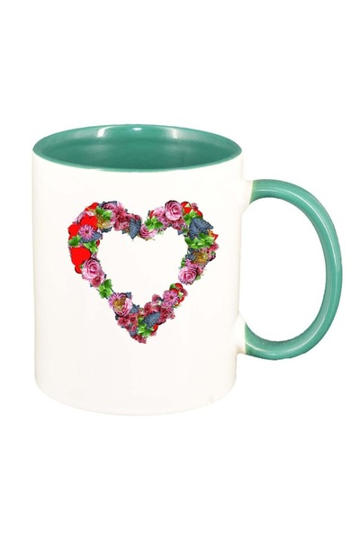 INOVATIX Cana alba personalizata, Flori, Love, interior verde, D981, INOVATIX...