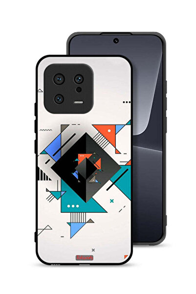 Tolwak غطاء حماية لهاتف شاومي 13 بأشكال مربعة ومثلثة ونمط تجريدي