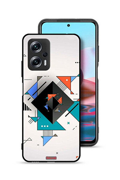 Tolwak غطاء حماية لهاتف شاومي ريدمي نوت 11T برو 5G بأشكال مربعة ومثلثة ونمط تجريدي