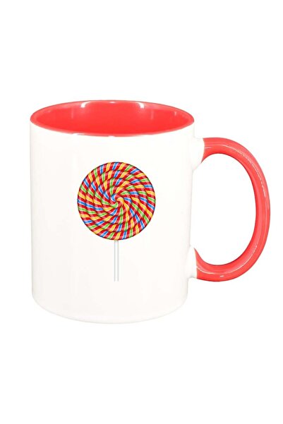 INOVATIX Cana alba personalizata, Lollypop, interior rosu, D409, INOVATIX®. 3...