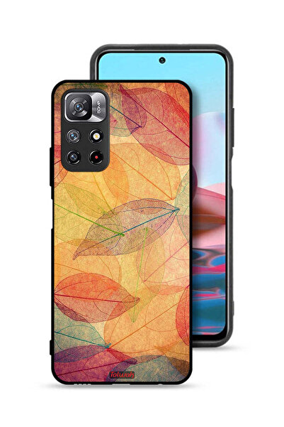 Tolwak غطاء حماية لهاتف شاومي ريدمي نوت 11 4G بطبعة أوراق فنية رقمية تجريدية