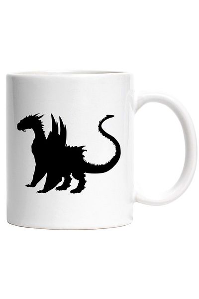 INOVATIX Personalized white mug, a dragon - fairy tale fantastic creature scales, INOVATIX®. 330ml
