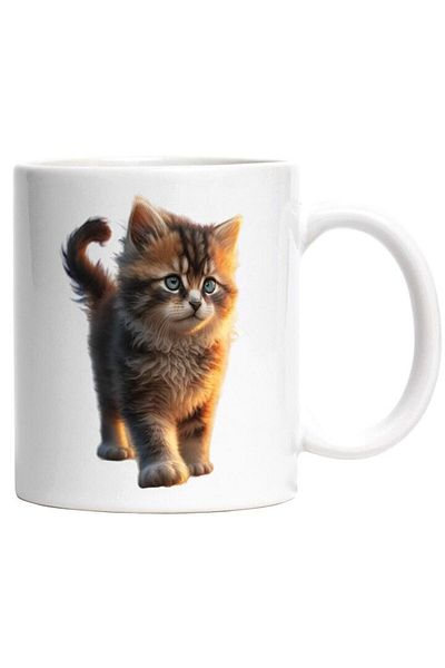 INOVATIX Personalized white mug, Kitten, Sunlight, Sunset, Fluffy, INOVATIX®. 330ml