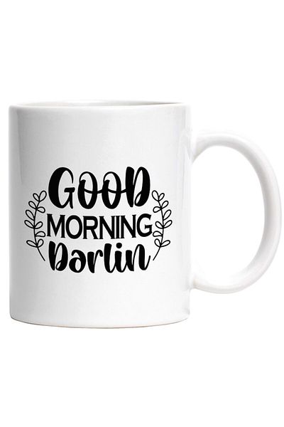 INOVATIX Personalized white mug, Good morning, darlin' - good morning, dear/sweetheart, INOVATIX®. 330ml
