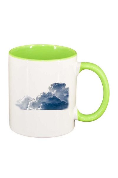 INOVATIX Cana alba personalizata, Cloud, interior verde deschis, D226, INOVATIX®. 330ml