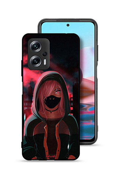 Tolwak غطاء حماية شاومي بوكو X4 GT بتصميم فتاة ترتدي قناعًا