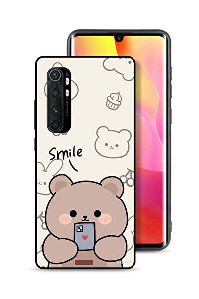Tolwak غطاء حماية لهاتف شاومي مي نوت 10 لايت برسومات الدب المبتسم