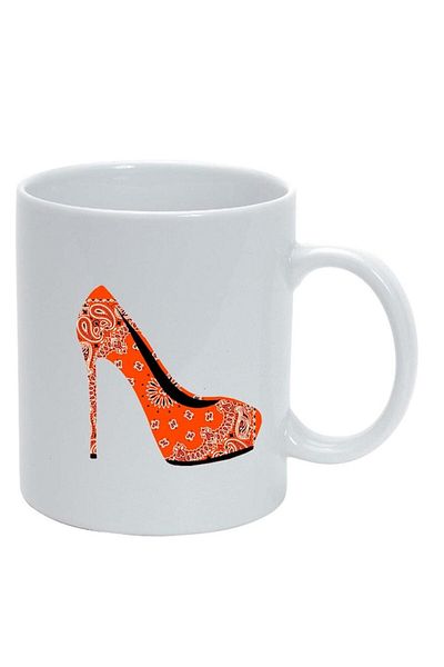INOVATIX Cana alba personalizata, High heels, alb, D978, INOVATIX®. 330ml