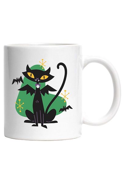 INOVATIX Personalized white mug, , Wings, Halloween, Monster, Stars, Bats, INOVATIX®. 330ml