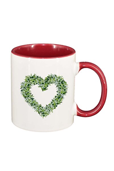 INOVATIX Cana alba personalizata, Flowery Heart, εσωτερικό ροζ, D1009, INOVAT...