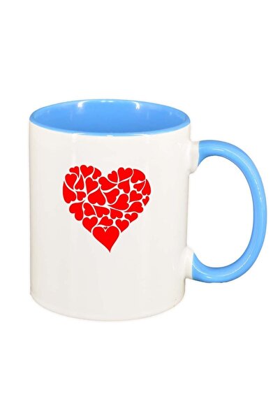 INOVATIX Cana alba personalizata, Love, interior albastru, D333, INOVATIX®. 3...