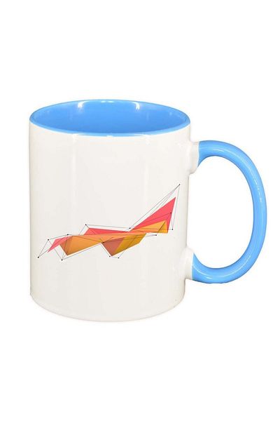 INOVATIX Personalized white mug, Shapes, blue interior, D297, INOVATIX®. 330ml