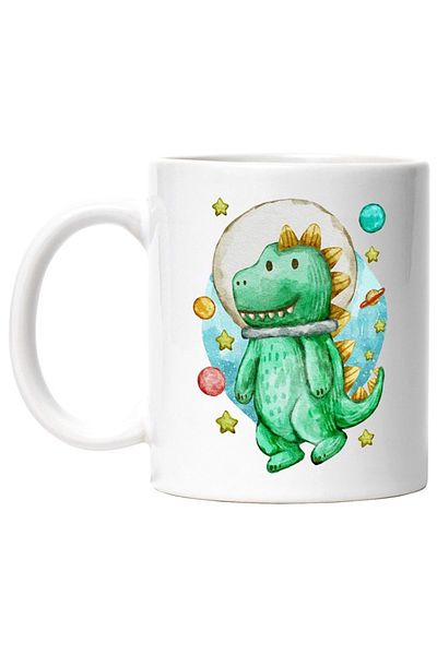 INOVATIX Cana alba personalizata, Dinozaur, Astronaut, Spatiu, Planete, INOVATIX®. 330ml