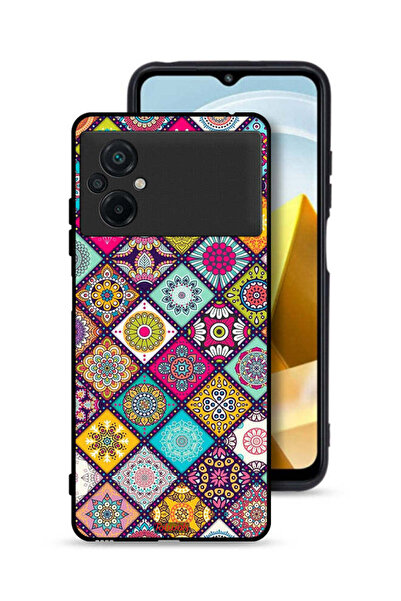 Tolwak غطاء حماية لهاتف Xiaomi Poco M5 4G بنقشة مربعات ماندالا