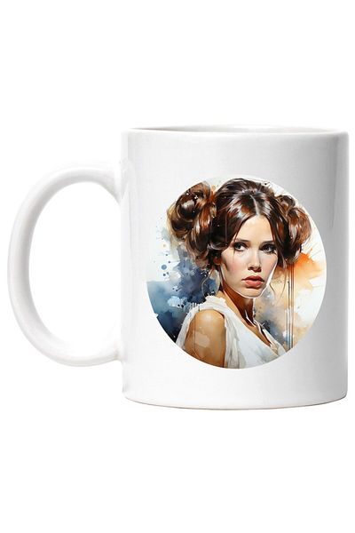 INOVATIX Personalized white mug, Princess Leia, Star Wars, Fictional Character, SF, Jedi, INOVATIX®. 330ml