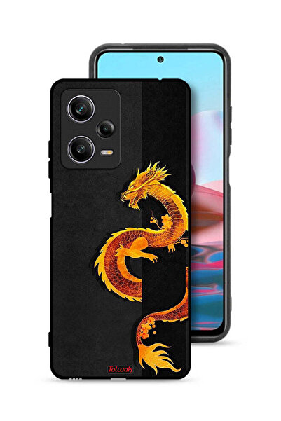 Tolwak Xiaomi Redmi Note 12 Pro Protective Case Cover Dragon Art