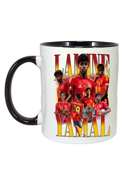 INOVATIX Cana Alba Personalizata, Yamal Lamine Spania, Maner Si Interior Negr...