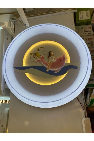 Retro ÇOCUK ODASI AVİZESİ TAVANA MONTE 3 RENK YANMAKTA