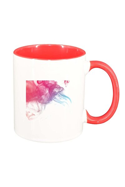 INOVATIX Cana alba personalizata, Colour, interior rosu, D266, INOVATIX®. 330ml