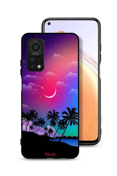 Tolwak Xiaomi Mi 10T 5G Protective Case Cover Moon In Night Art
