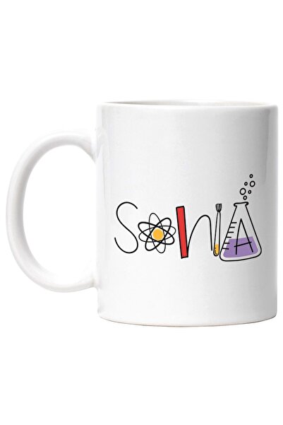 INOVATIX Cana alba personalizata, Numele Sonia, Scoala, Chimie, Materii, Alge...