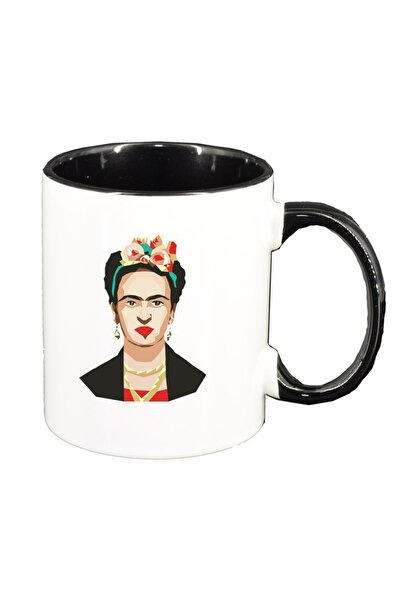 INOVATIX Cana alba personalizata, Frida, interior negru, D1453, INOVATIX®. 330ml