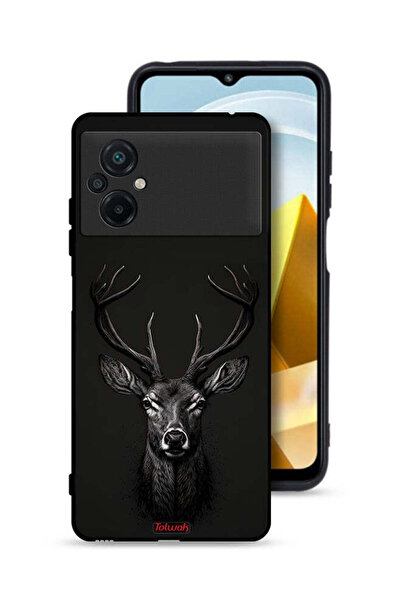 Tolwak Xiaomi Poco M5 4G Protective Case Cover Deer Digital Art