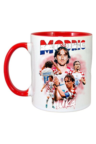 INOVATIX Cana Alba Personalizata, Luka Modric, Maner Si Interior Rosu, ®. 330ml