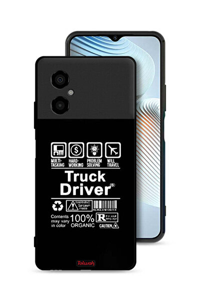 Tolwak غطاء حماية لهاتف Xiaomi Poco M4 5G، ملصق سائق شاحنة