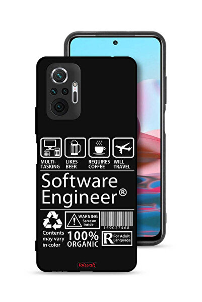 Tolwak غطاء حماية لهاتف شاومي ريدمي نوت 10 برو 4G، ملصق مهندس برمجيات