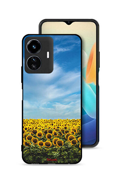 Tolwak غطاء حماية لهاتف Vivo Y77e 5G بطبعة عباد الشمس تحت السماء