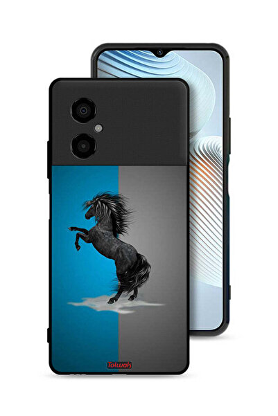 Tolwak Xiaomi Poco M4 5G Protective Case Cover Horse Art
