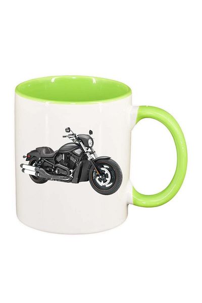INOVATIX Personalized white mug, Motor, light green interior, D45, INOVATIX®. 330ml