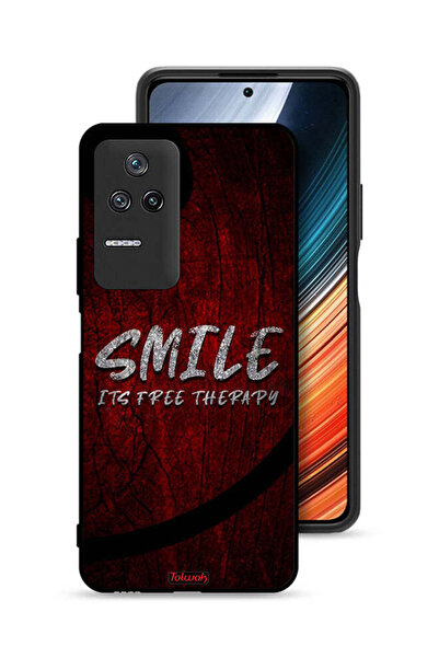 Tolwak غطاء حماية Xiaomi Poco F4 مع شعار Smile Its Free Therapy