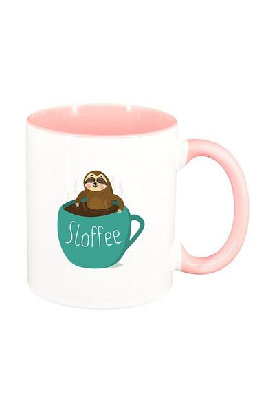 INOVATIX Personalized white mug, Sloffe, pink interior, D1477, INOVATIX®. 330ml