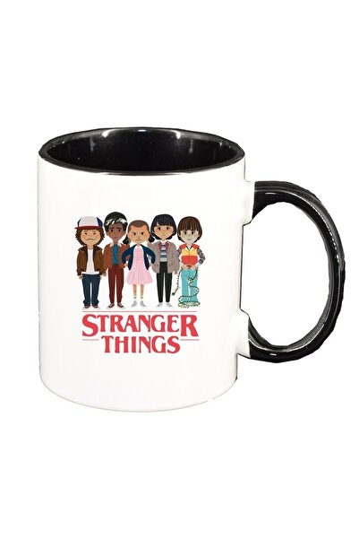 INOVATIX Εξατομικευμένη λευκή κούπα, Stranger Things, μαύρο εσωτερικό, D1293,...