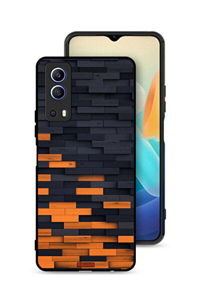 Tolwak Vivo Y72 5G Protective Case Cover Wooden Wall