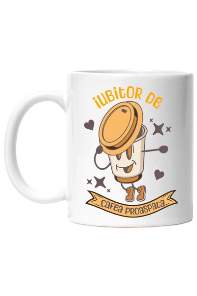 INOVATIX Εξατομικευμένη λευκή κούπα, φλιτζάνι καφέ για τους λάτρεις του φρέσκ...