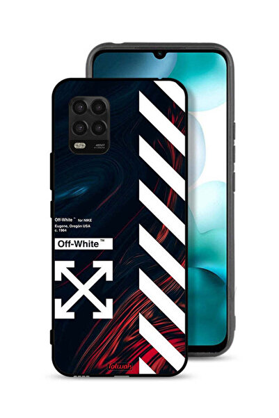 Tolwak غطاء حماية لهاتف شاومي مي 10 لايت 5G، ملصق أبيض فاتح