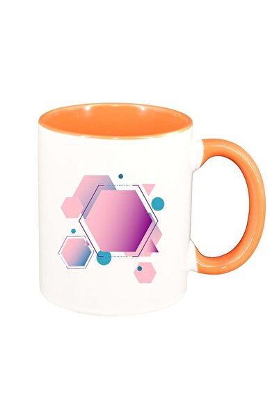 INOVATIX Персонализирана бяла чаша, Forme, оранжева вътрешност, D344, INOVATI...