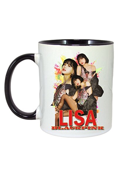 INOVATIX Cana Alba Personalizata, Formatia/trupa Lisa 9, Maner Si Interior Negru, ®. 330ml