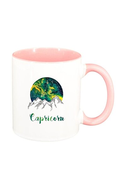 INOVATIX Cana alba personalizata, Zodiac, Capricorn, interior roz, D1392, INO...