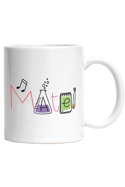 INOVATIX Εξατομικευμένη λευκή κούπα, Όνομα Matei και Αστείο Μήνυμα, Περίεργος...