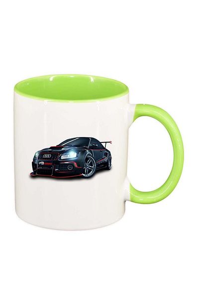 INOVATIX Cana alba personalizata, Car, interior verde deschis, D960, INOVATIX®. 330ml