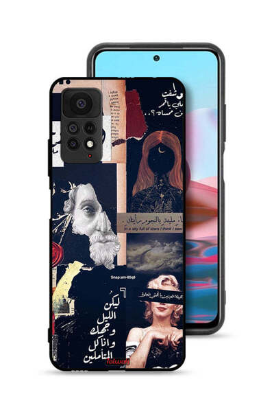 Tolwak غطاء حماية لهاتف شاومي ريدمي نوت 11 برو 5G بعبارات عربية ووجوه مقطوعة