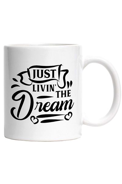 INOVATIX Personalized white mug, heart for those who really live their dream, INOVATIX®. 330ml