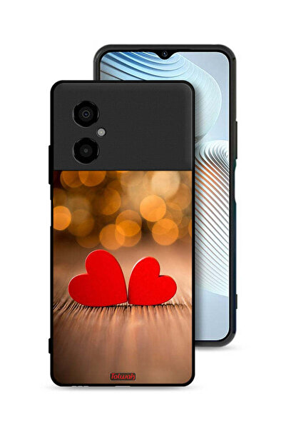 Tolwak Xiaomi Poco M4 5G Protective Case Cover Two Beautiful Hearts