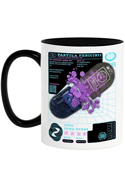 INOVATIX Cana alba personalizata, Pastila Fericirii - 100% Fara Stres, cu Man...